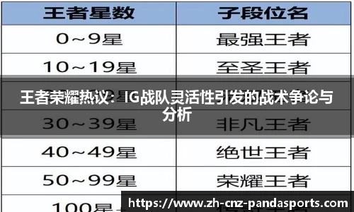 王者荣耀热议：IG战队灵活性引发的战术争论与分析